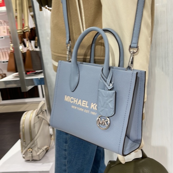 MICHAEL KORS Mirella Small Shopper TZ XBody Pebbled Leather Crossbody
Pale Blue - Picture 14 of 16